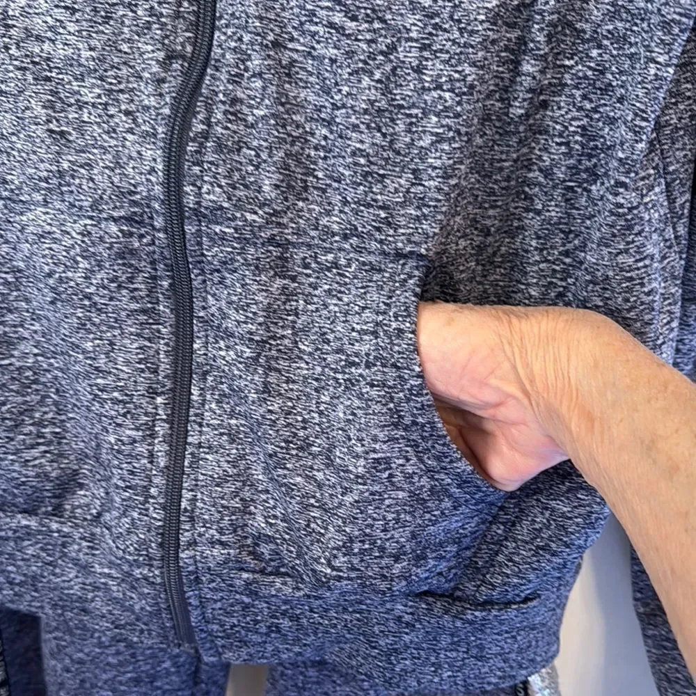 AQ-Sport Sequinned Blue Hoodie and Jogger Set